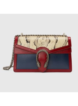 #400249 Gucci Dionysus Shoulder Bag With Python-Dark Blue