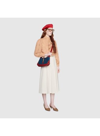 #400249 Gucci Jackie 1961 Small Shoulder Bag-Navy