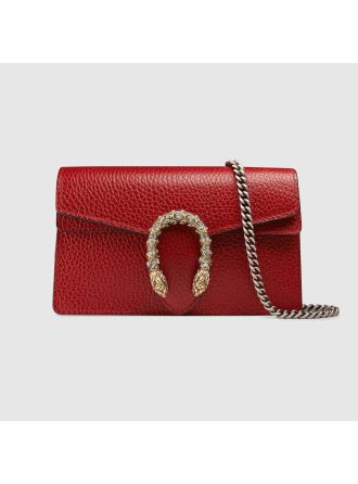 #476432 Gucci GG Supreme Dionysus Python Super Mini Bag-Red