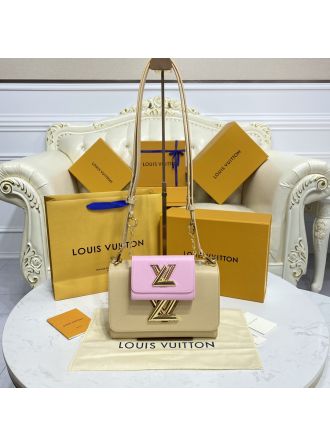 #M50282/50332 Louis Vuitton Epi Twist MM Bag-Khaki Purple