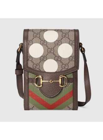 #625615 Gucci GG Supreme Horsebit 1955 Mini Bag