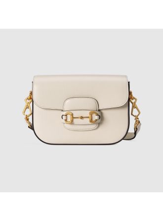 #658574 Gucci GG Supreme Horsebit 1955 Mini Bag-White