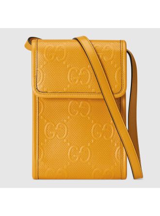 #675181 Gucci GG embossed Mini Bag-Yellow