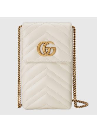 #675181 Gucci GG Marmont Matelassé Mini Bag-White