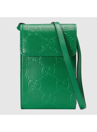#675181 Gucci GG embossed Mini Bag-Green