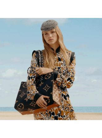 #M44674 Louis Vuitton 2019 Monogram Motif Onthego Tote Bag-Black