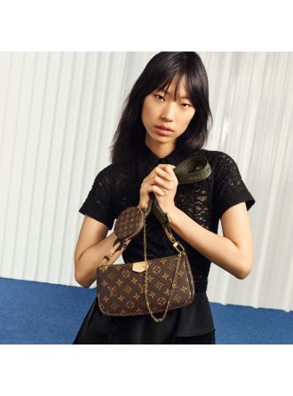 #M44814 Louis Vuitton 2019 Monogram Canvas Multi Pochette Accessoires-Green