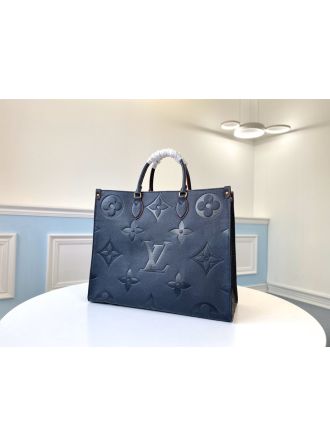 #M44926 Louis Vuitton 2020 Monogram Empreinte Giant Onthego GM-Blue