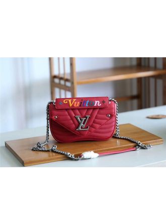 #M51930 Louis Vuitton 2018 Premium New Wave Chain Bag PM-Scarlet-red Ecarlate