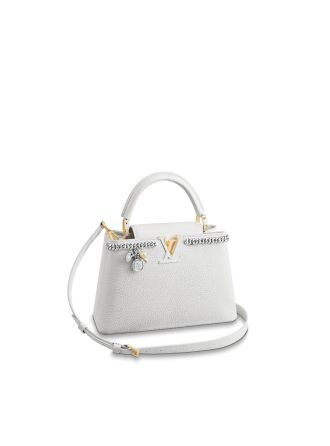 #M53245 Louis Vuitton Taurillon Capucines BB-White