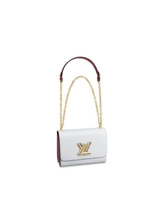 #M53596 Louis Vuitton 2019 Epi Leather Twist MM-White
