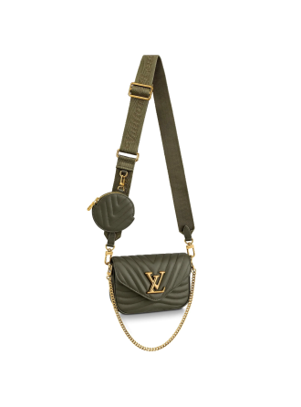 #M56471 Louis Vuitton New Wave Multi-Pochette Crossbody Handbag-Khaki Green