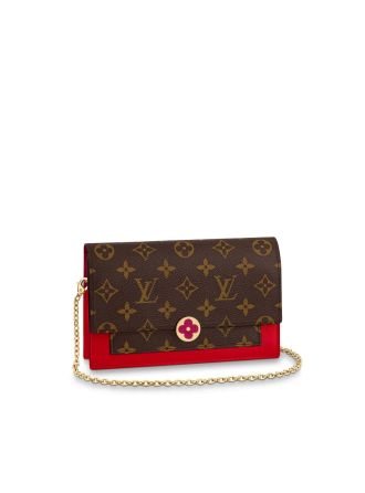 #M67406 Louis Vuitton 2019 Cruise Flore Chain Wallet - Red