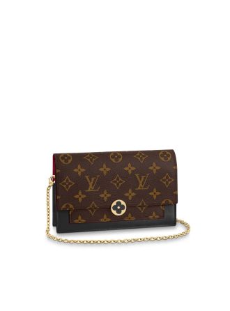 #M67407 Louis Vuitton 2019 Cruise Flore Chain Wallet - Black
