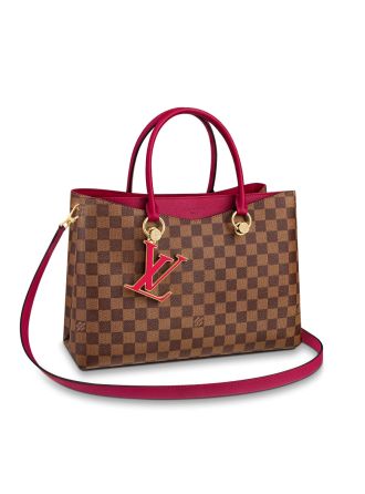 #N40052 Louis Vuitton 2018 Premium Damier Ebene Canvas LV Riverside-Lie de Vin