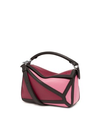 Loewe Puzzle Graphic Small Bag Raspberry/Wild Rose