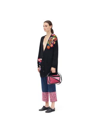 Loewe Puzzle Graphic Small Bag Raspberry/Wild Rose