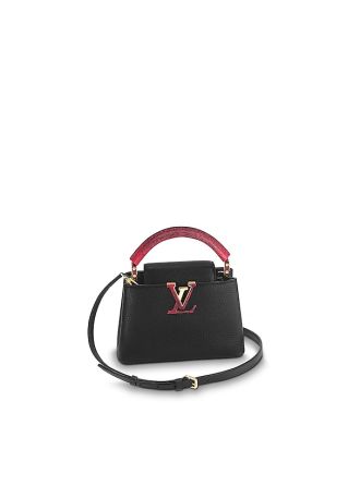 #N94048 Louis Vuitton 2018 Premium Capucines Mini-Noir Rouge