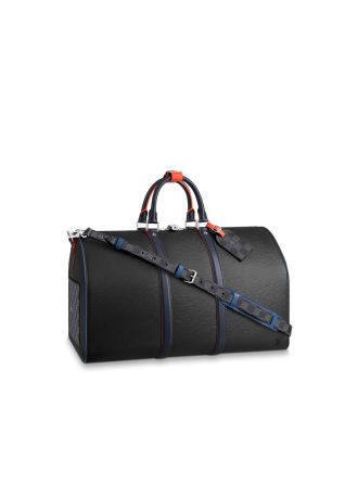 #M51462 Louis Vuitton 2018 Keepall Bandoulière 50-Blue Epi