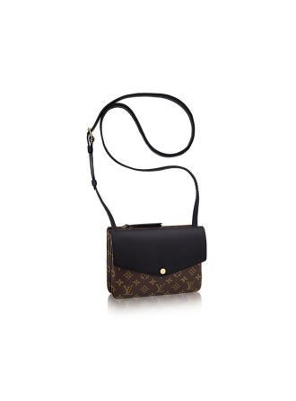 #M50185 Louis Vuitton Monogram Canvas Twinset Cross-body Bag-Noir