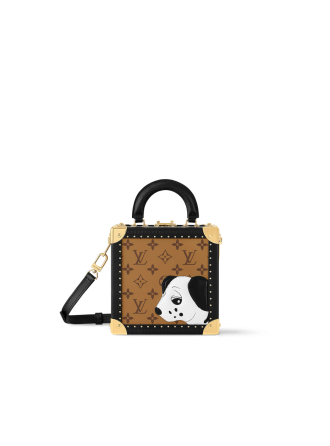 #M11206 Louis Vuitton Monogram Reverse Canvas Mini Square Trunk