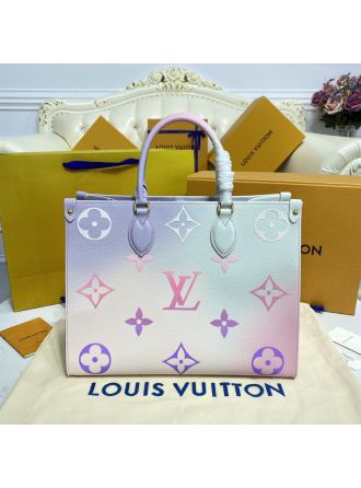 #M20510 Louis Vuitton Monogram Canvas Onthego MM Tote-Pink
