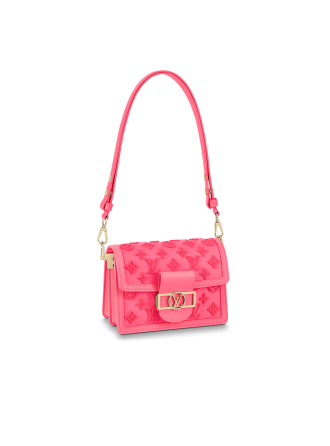 #M20747 Louis Vuitton Rose Fluo Mini Dauphine Handbag