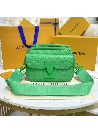 #M20904 Louis Vuitton Monogram Macassar S Lock Messenger-Green