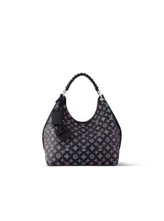 #M21299 Louis Vuitton Mahina Carmel Hobo Bag
