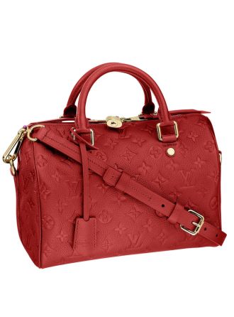 #M42404 Louis Vuitton Monogram SPEEDY BANDOULIERE 25-Red
