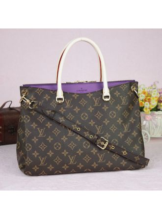 #M41059 Louis Vuitton 2014 Pallas Monogram Canvas Handbag -Purple