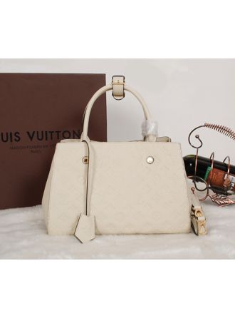 #M41050 Louis Vuitton 2014 Monogram Canvas Montaigne Bag BB- Beige