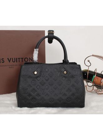 #M41050 Louis Vuitton 2014 Monogram Canvas Montaigne Bag BB- Black