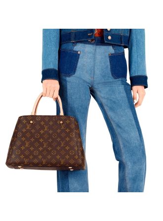 #M41056 Louis Vuitton 2014 Monogram Canvas Montaigne Bag MM