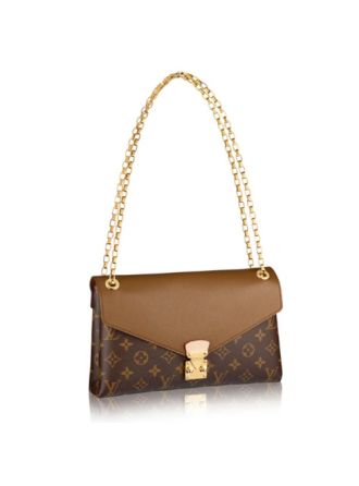 M41203 Louis Vuitton 2014 Pallas Chain Aurore Shoulder Bag-Brown
