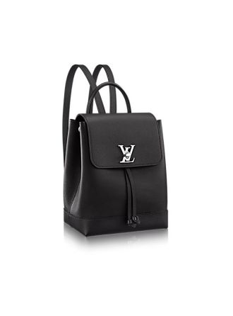 #M41815 Louis Vuitton 2016 Premium Leather Lockme Backpack-Black