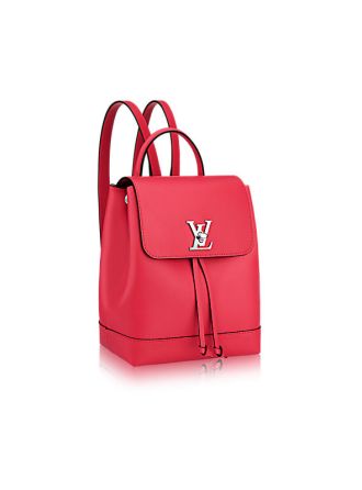 #M41818 Louis Vuitton 2016 Premium Leather Lockme Backpack-Red