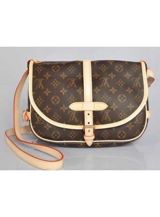 #M42256 Louis Vuitton Premium Monogram Canvas Saumur Bag