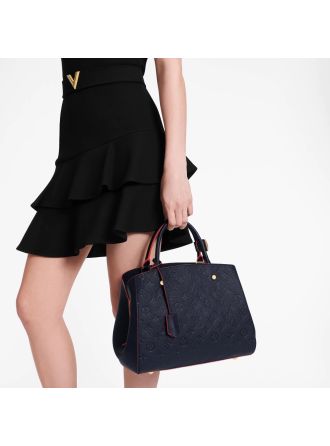 #M42746 Louis Vuitton Monogram Empreinte Montaigne MM-Marine Rouge