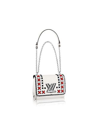 #M42779 Louis Vuitton 2016 Premium Embroidery Epi Twist MM -White
