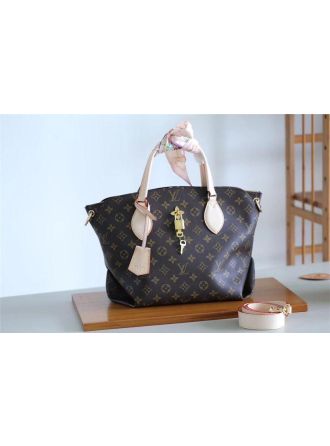 #M44360 Louis Vuitton 2019 Monogram Canvas Flower Zipped Tote MM