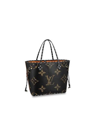 #M44676 Louis Vuitton 2019 Monogram Neverfull MM-Black