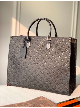 #M44923 Louis Vuitton 2020 Monogram Empreinte Onthego GM-Black