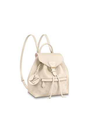#M45397 Louis Vuitton 2020 Monogram Empreinte Montsouris Backpack-Cream
