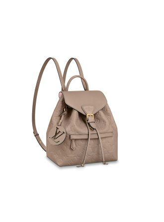 #M45410 Louis Vuitton 2020 Monogram Empreinte Montsouris Backpack-Tourterelle Gray