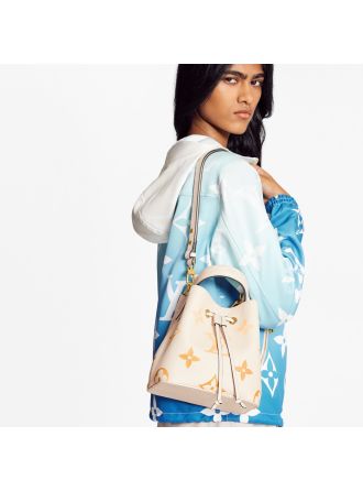 #M45716 Louis Vuitton Monogram Empreinte NéoNoé BB Bucket Bag-Cream