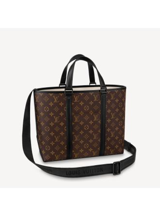 #M45734 Louis Vuitton Monogram Macassar Week-End Tote PM