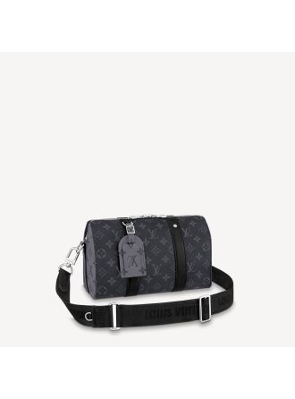 #M45936 Louis Vuitton Monogram Eclipse City Keepall Bag