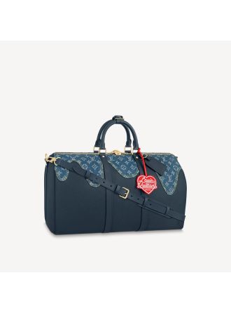 #M45975 Louis Vuitton Nigo's Monogram Drip Keepall Bandoulière 50