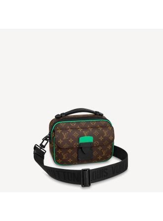 #M46246 Louis Vuitton Monogram Macassar S Lock Messenger